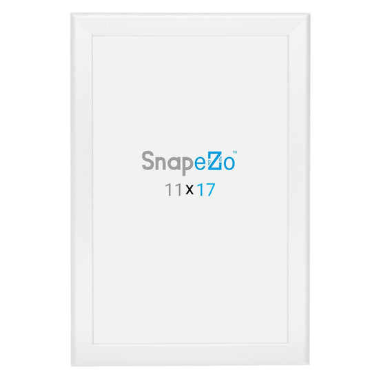 Load image into Gallery viewer, 11x17 White Snapezo® Snap Frame - 1.25&amp;quot; Profile
