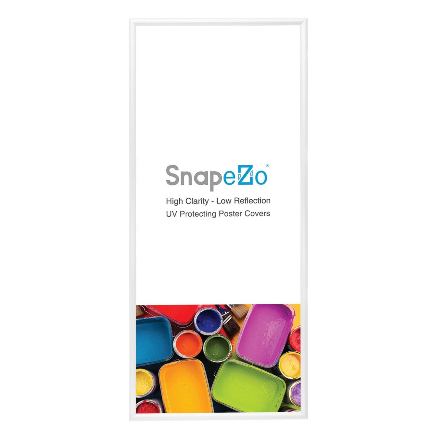 Load image into Gallery viewer, 11x24 White SnapeZo® Snap Frame - 1.2 Inch Profile
