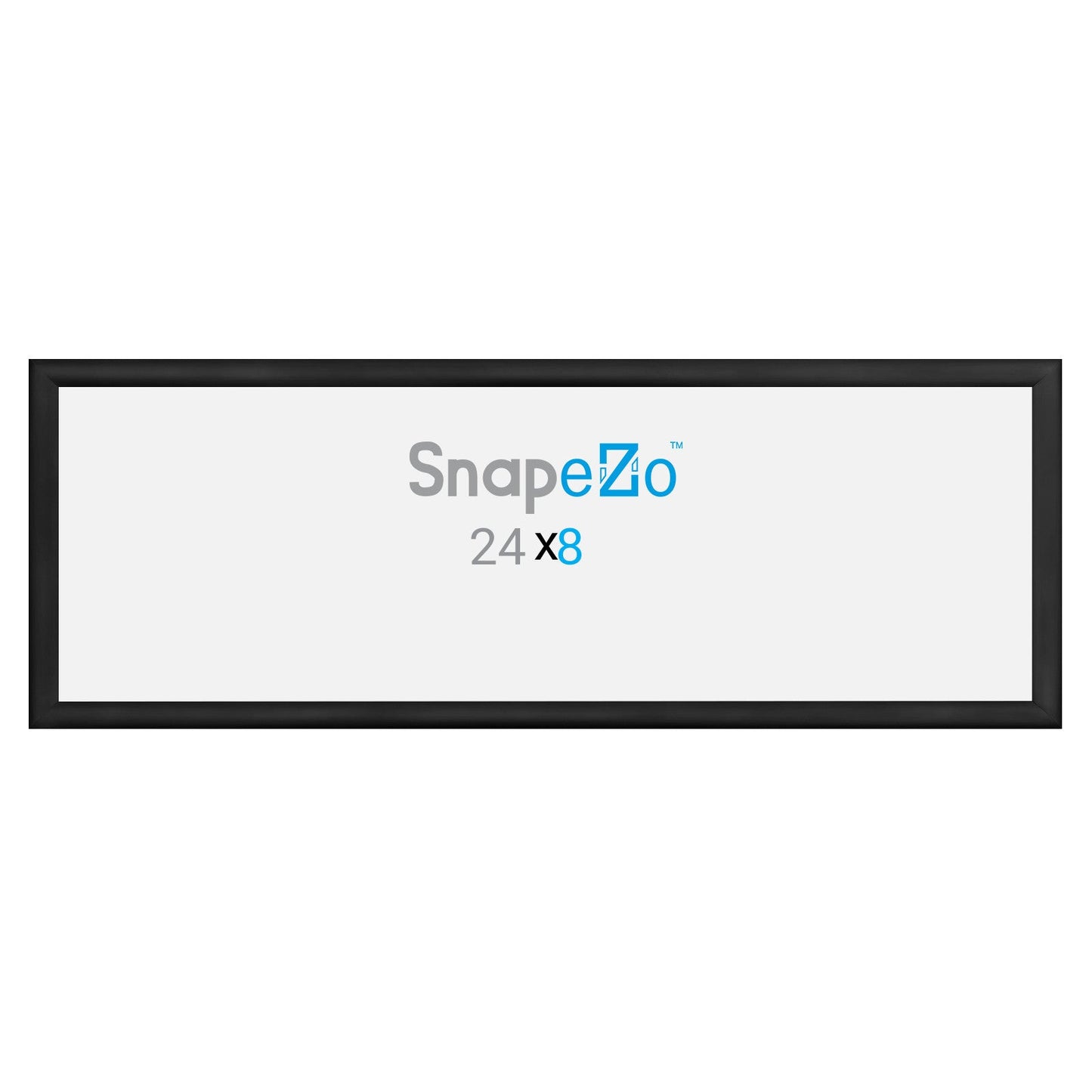 8x24 Black SnapeZo® Snap Frame - 1.2" Profile