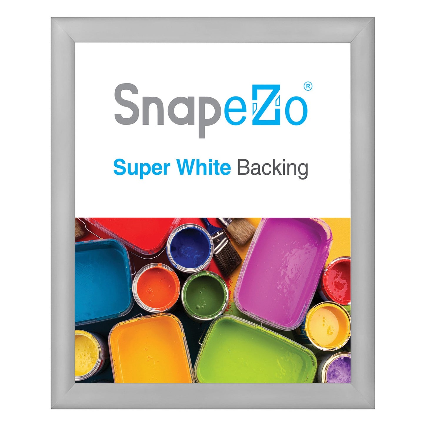 Load image into Gallery viewer, 29x36 Silver SnapeZo® Snap Frame - 1.2&amp;quot; Profile
