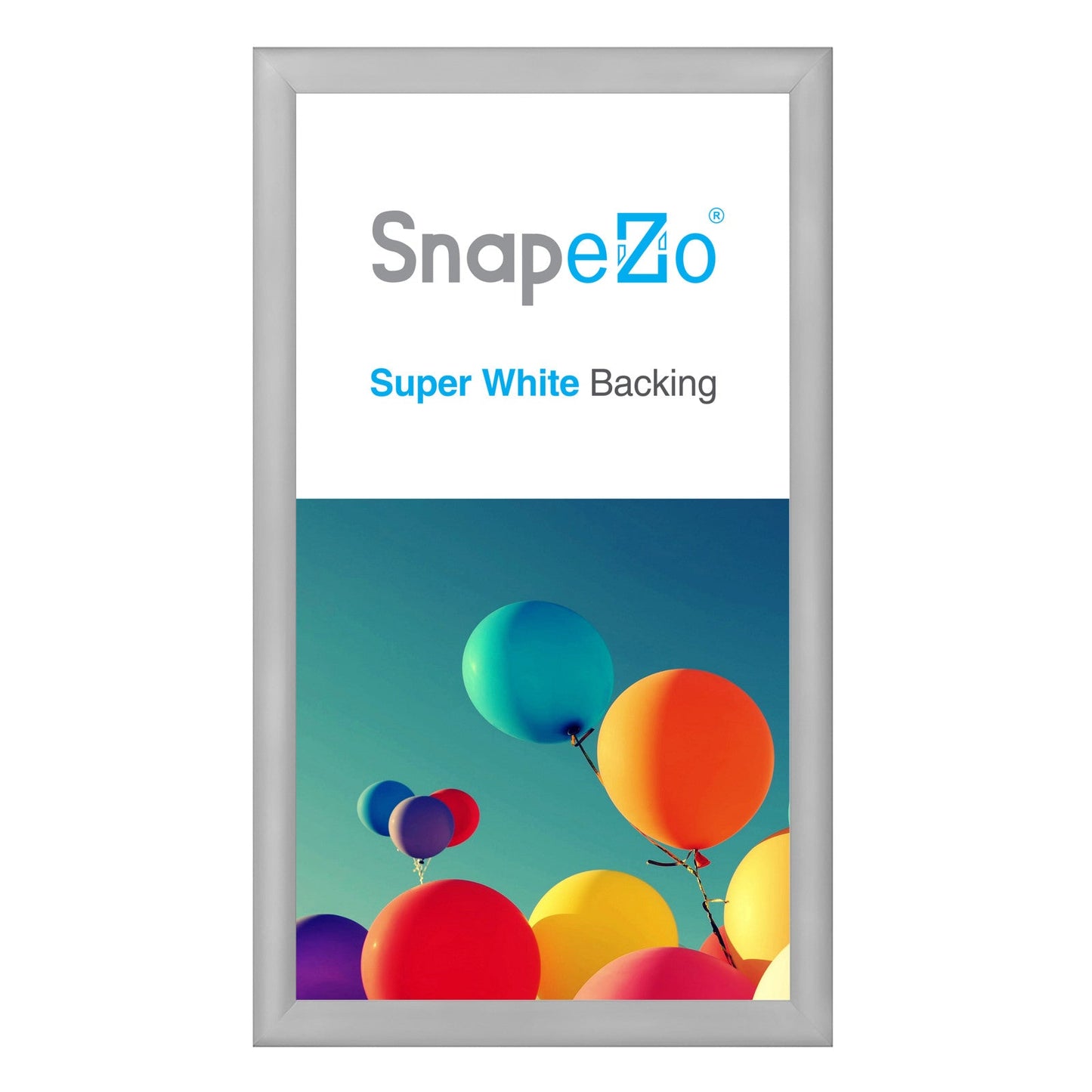 Load image into Gallery viewer, 13x24 Silver SnapeZo® Snap Frame - 1.2&amp;quot; Profile
