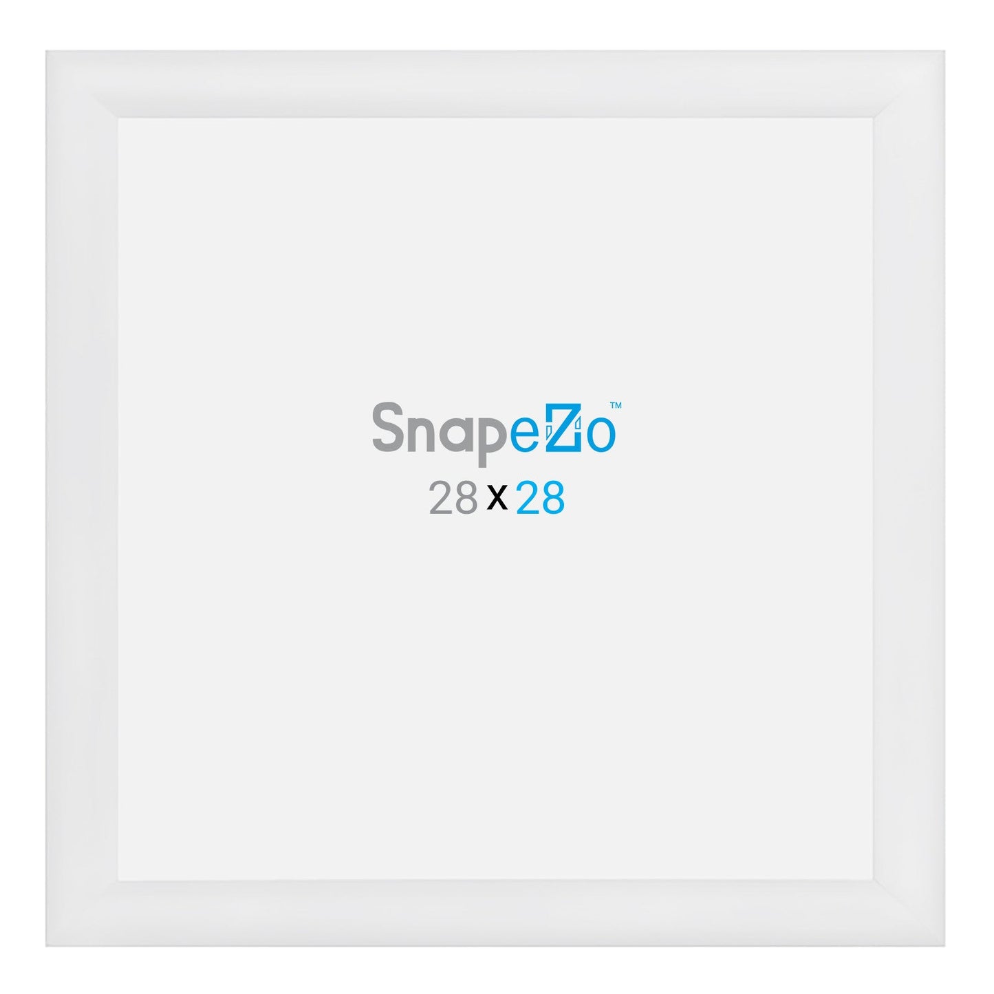 28x28 White SnapeZo® Snap Frame - 1.2" Profile