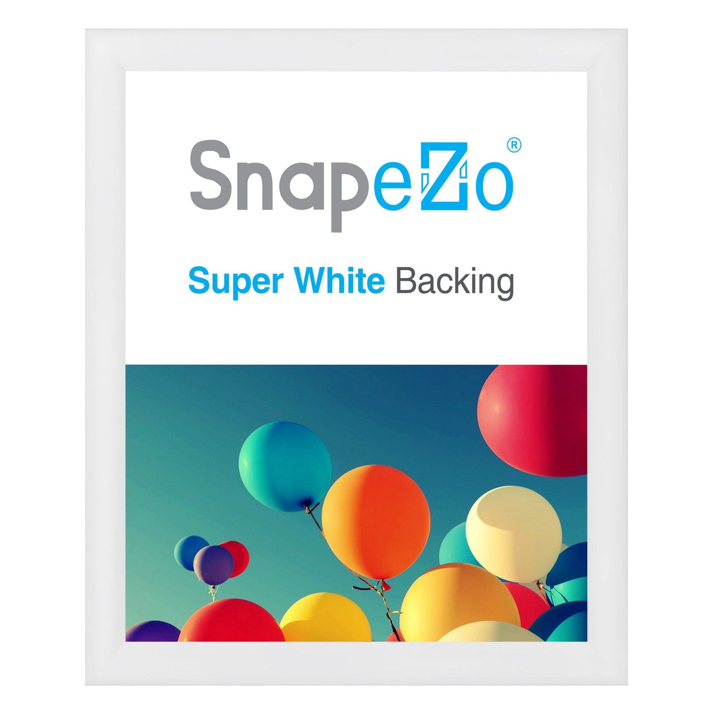 26x32 White SnapeZo® Snap Frame - 1.2" Profile