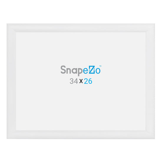 26x34 White SnapeZo® Snap Frame - 1.2" Profile