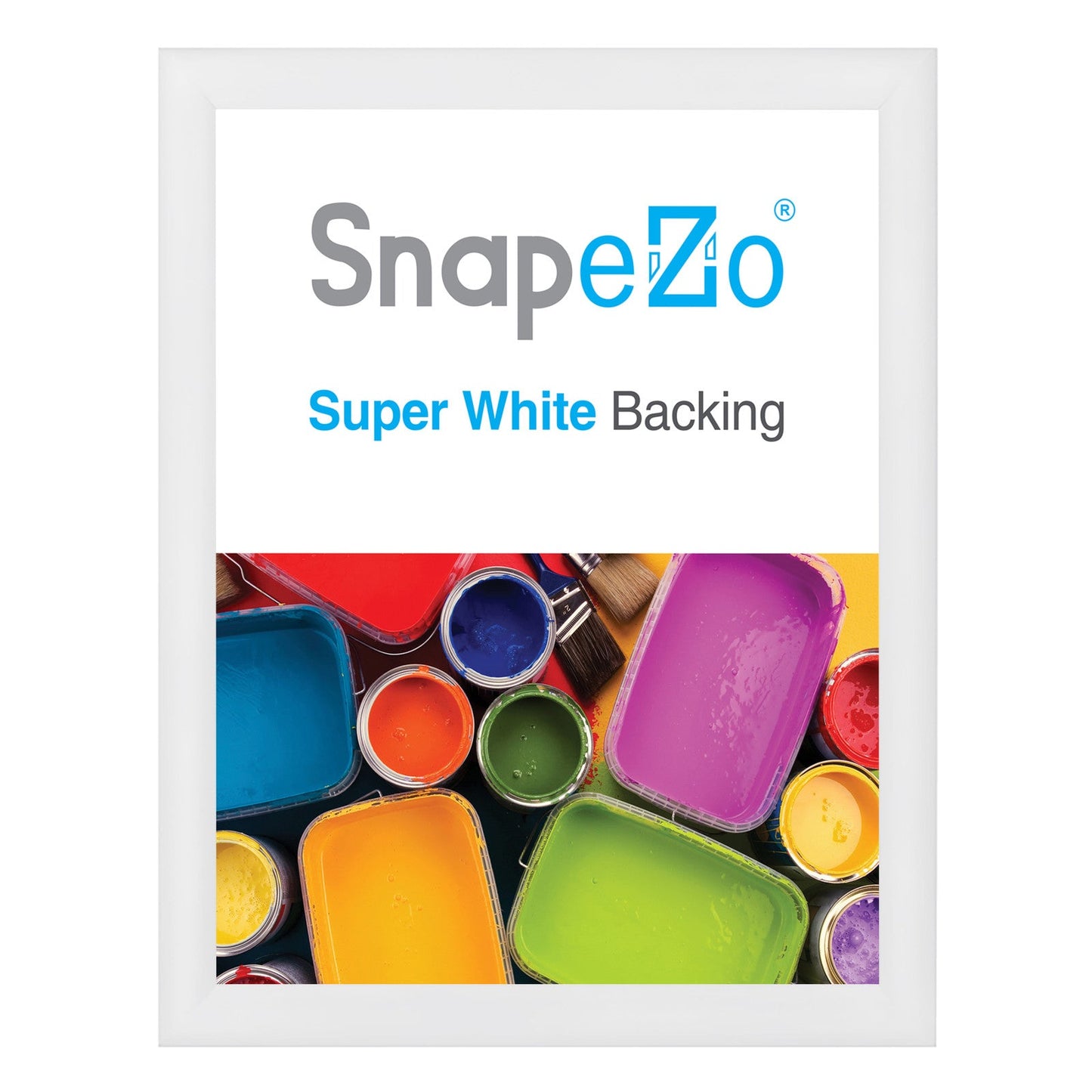 26x34 White SnapeZo® Snap Frame - 1.2" Profile