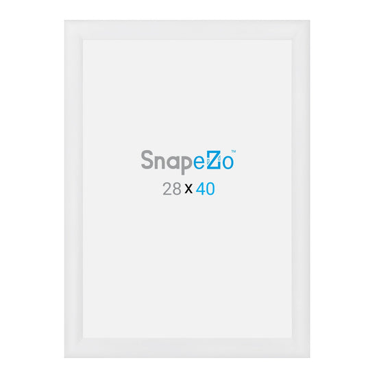 28x40 White SnapeZo® Snap Frame - 1.2" Profile