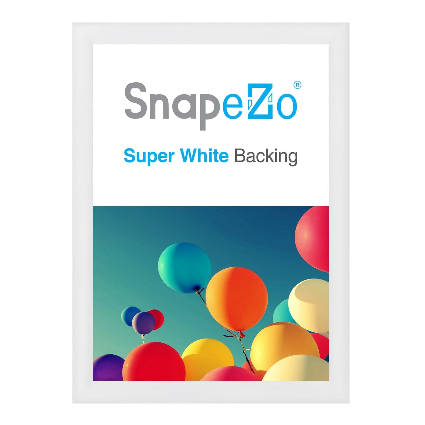 A1 White SnapeZo® Snap Frame - 1.2" Profile