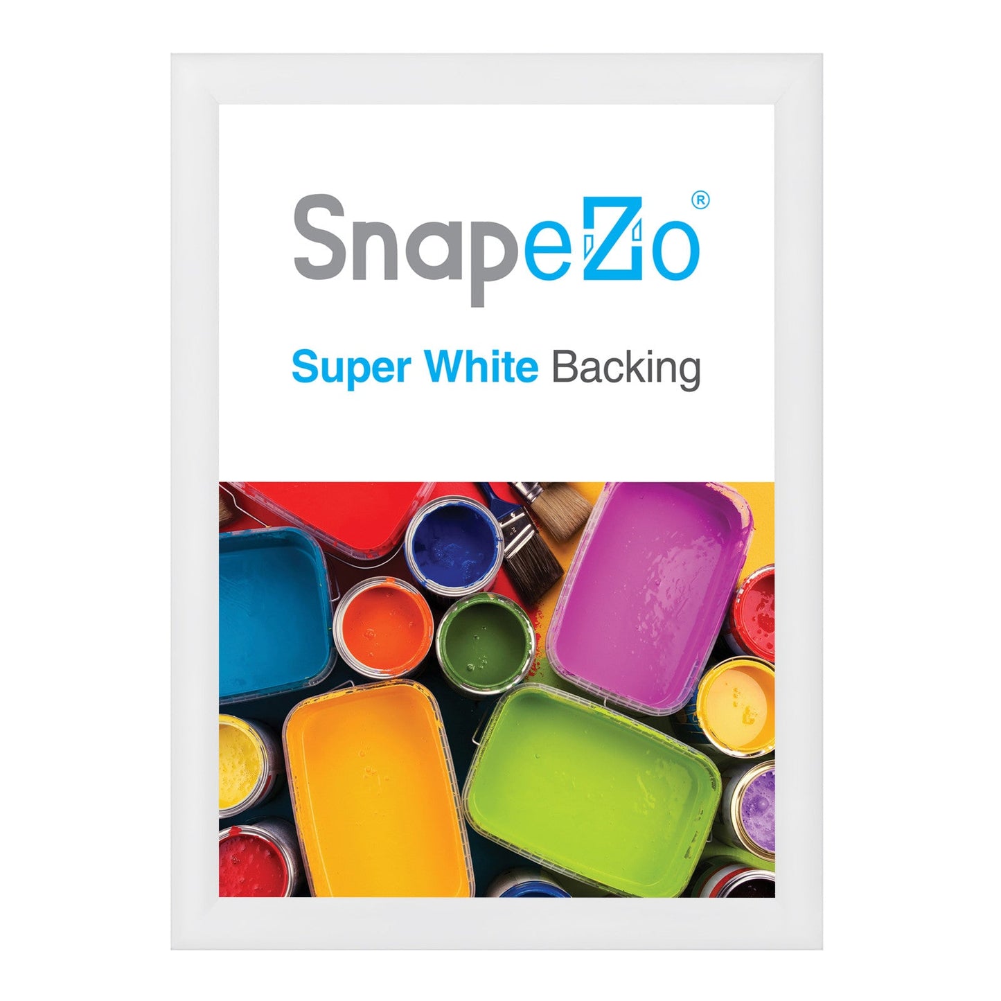 25x36 White SnapeZo® Snap Frame - 1.2" Profile
