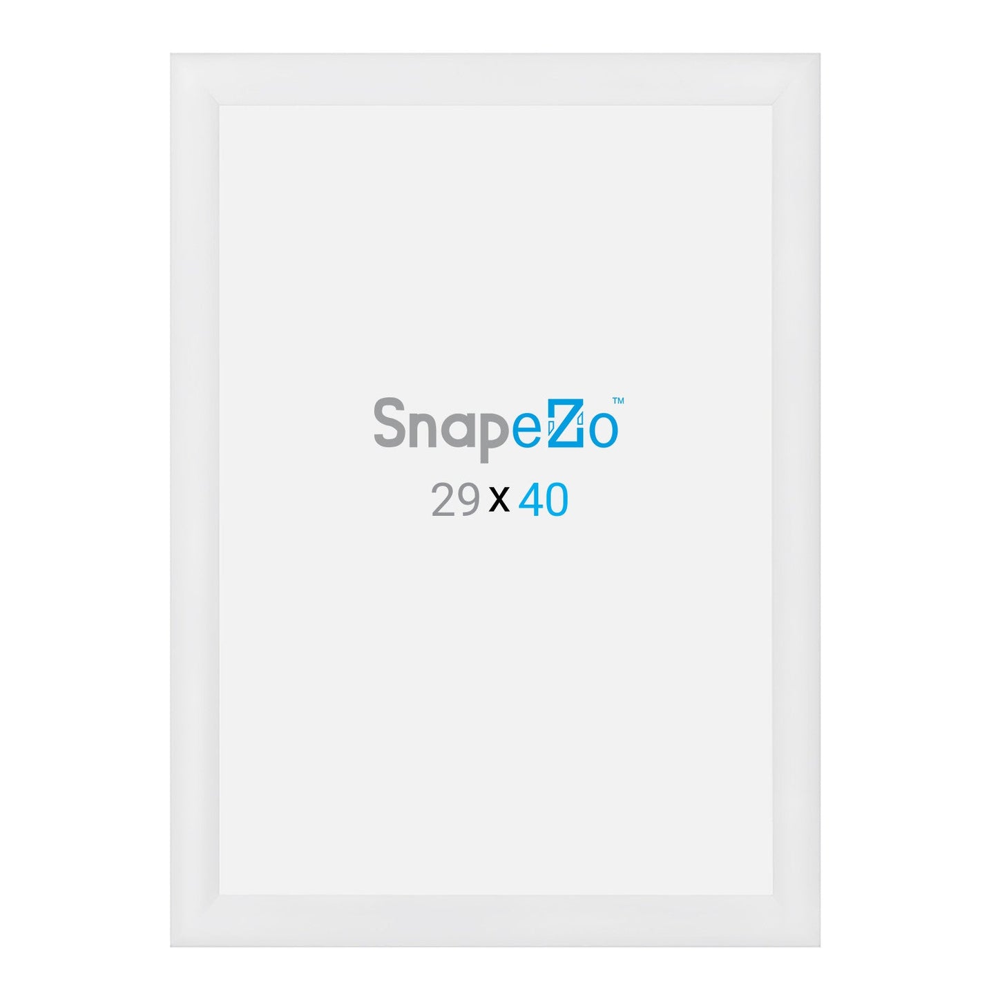 29x40 White SnapeZo® Snap Frame - 1.2" Profile