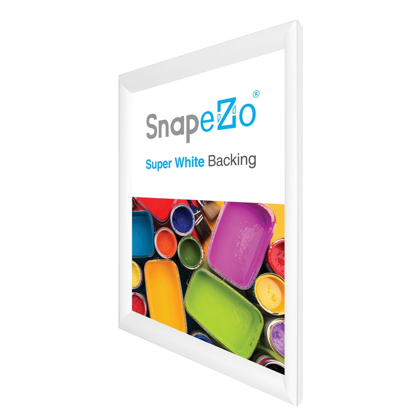 29x40 White SnapeZo® Snap Frame - 1.2" Profile