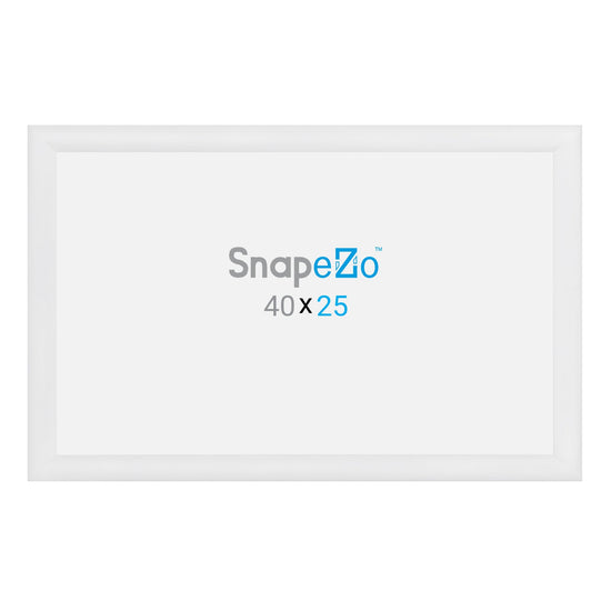 25x40 White SnapeZo® Snap Frame - 1.2" Profile