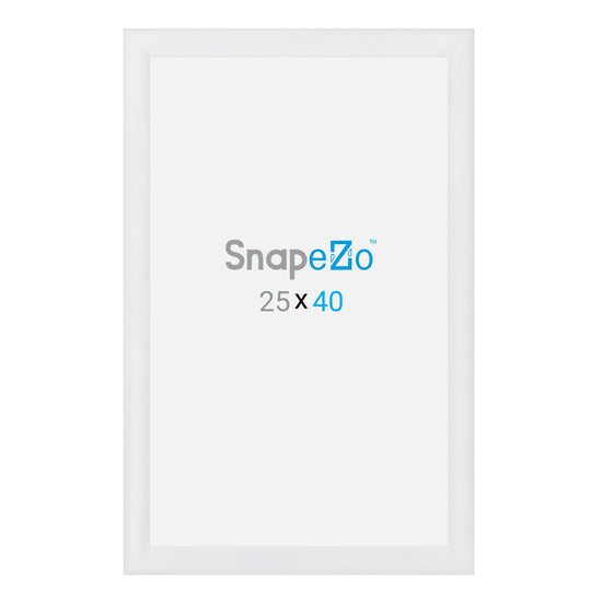 25x40 White SnapeZo® Snap Frame - 1.2" Profile