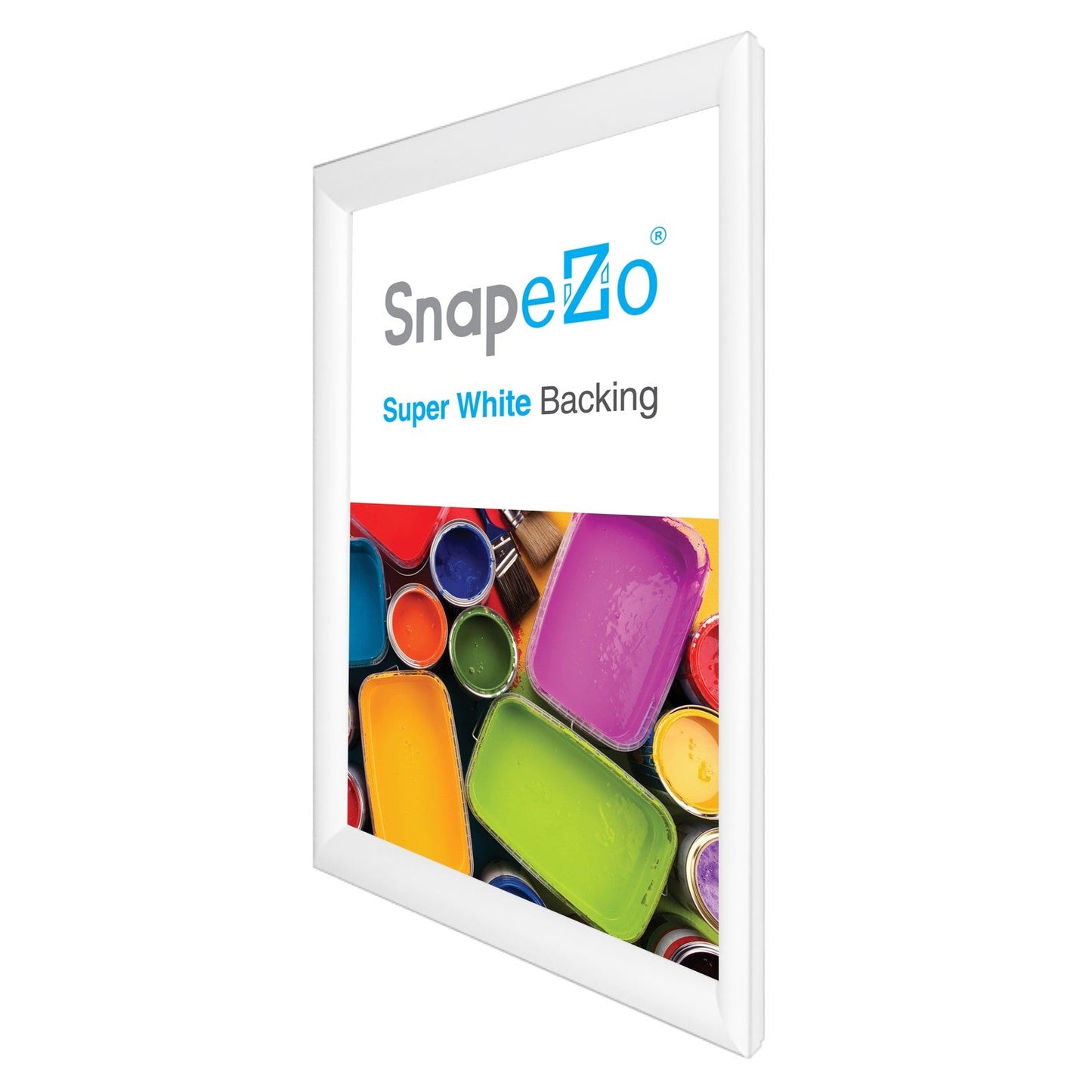 Load image into Gallery viewer, 21x34 White SnapeZo® Snap Frame - 1.2&amp;quot; Profile
