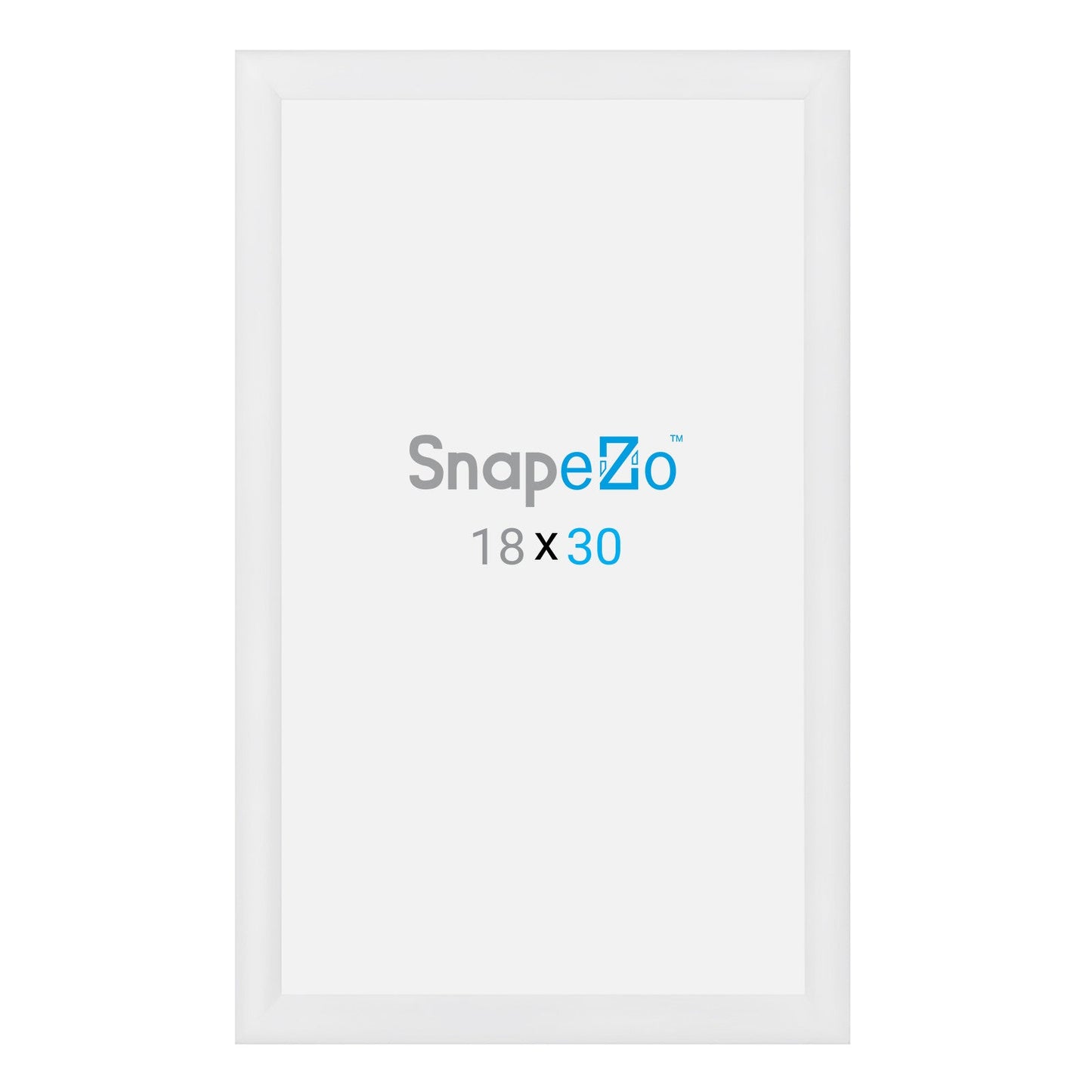 18x30 White SnapeZo® Snap Frame - 1.2" Profile