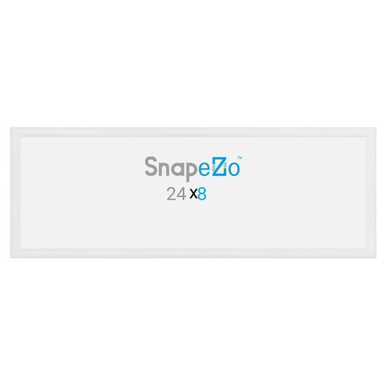 8x24 White SnapeZo® Snap Frame - 1.2" Profile