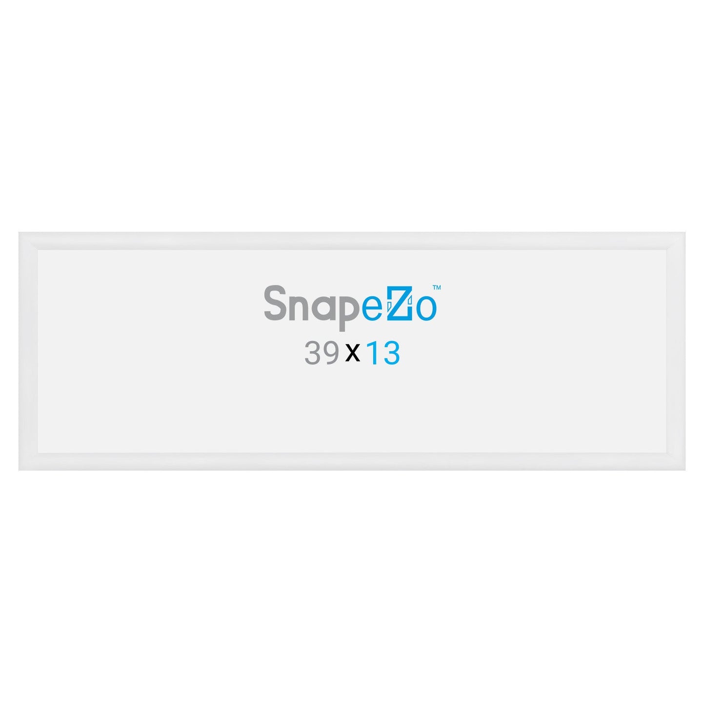 13x39 White SnapeZo® Snap Frame - 1.2" Profile