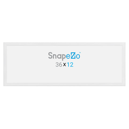 12x36 White SnapeZo® Snap Frame - 1.2" Profile