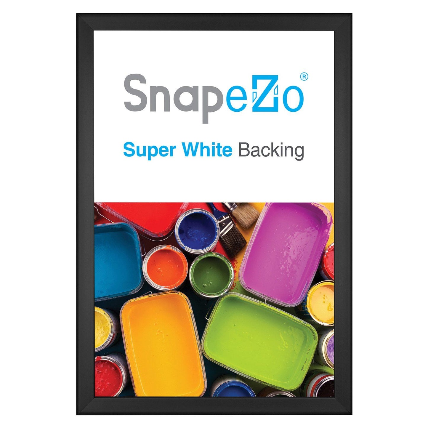 A4 Black Document Frame 0.8 Inch SnapeZo®