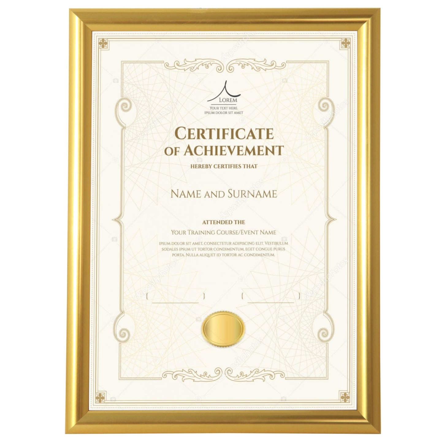 11x17 Gold Effect Diploma Frame 1 Inch Snapezo®