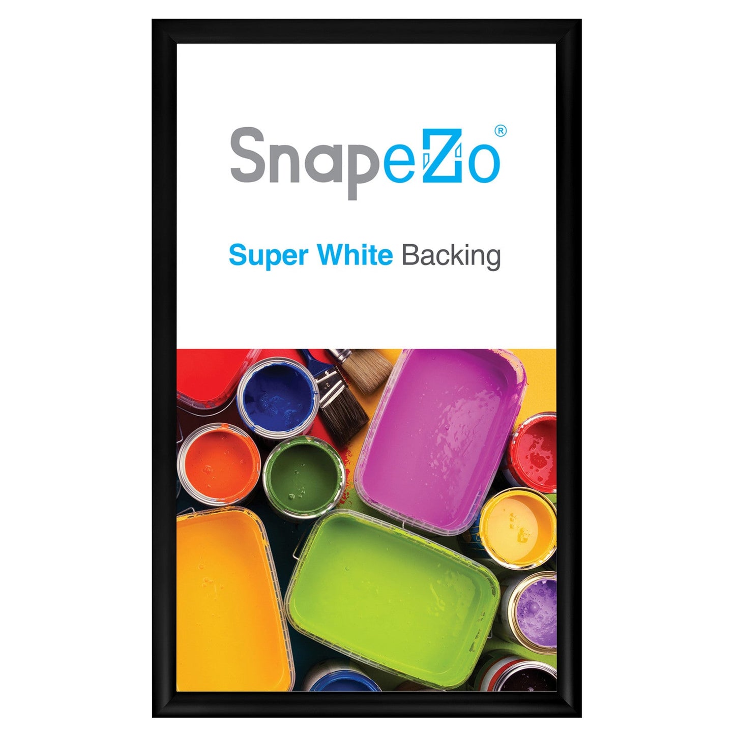 14x24 Black SnapeZo® Snap Frame - 1.2" Profile