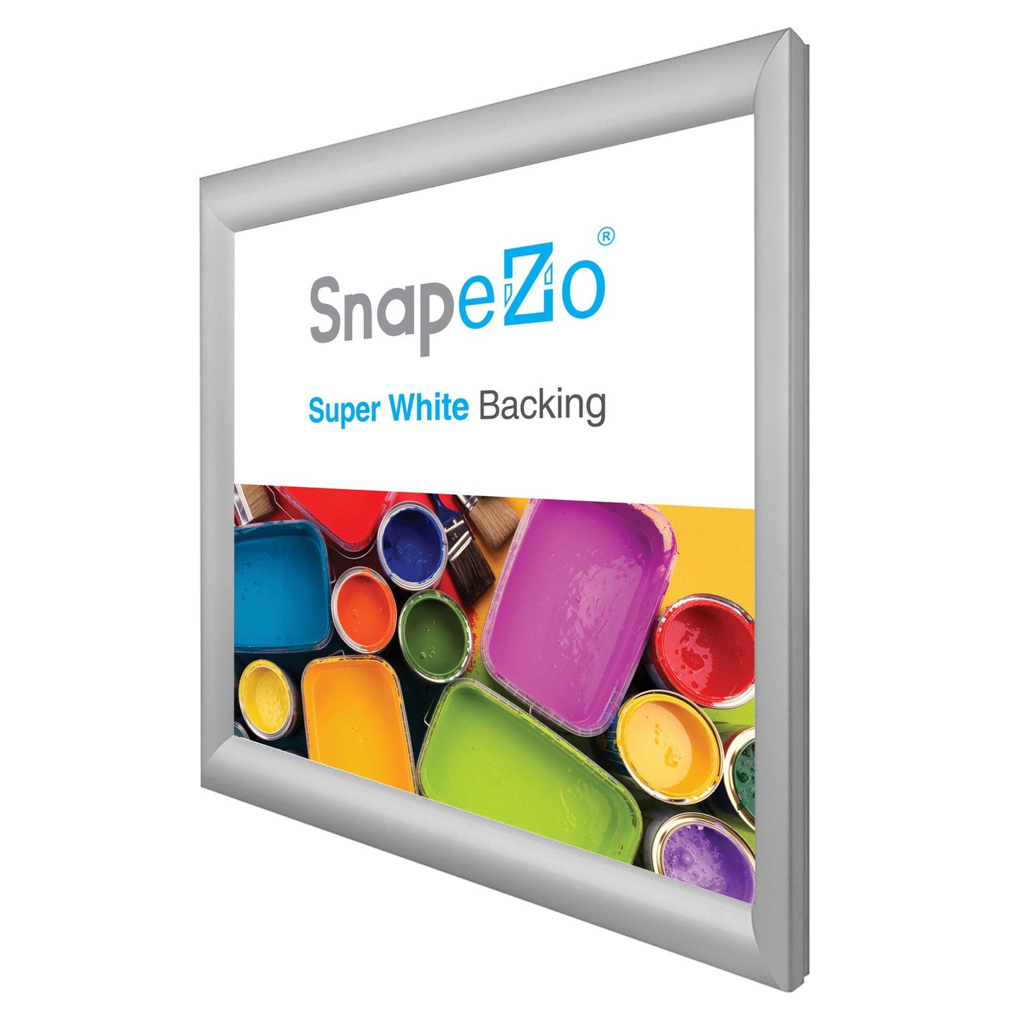 Load image into Gallery viewer, 19x19 Silver SnapeZo® Snap Frame - 1.2&amp;quot; Profile

