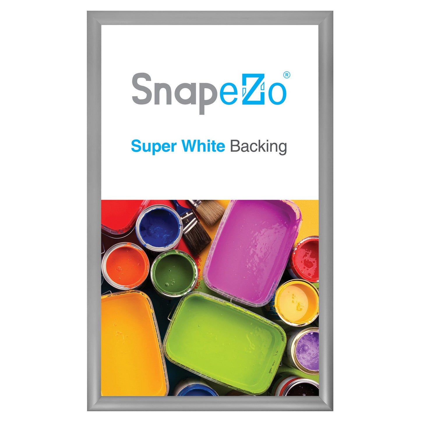 13x22 Silver SnapeZo® Snap Frame - 1.2" Profile