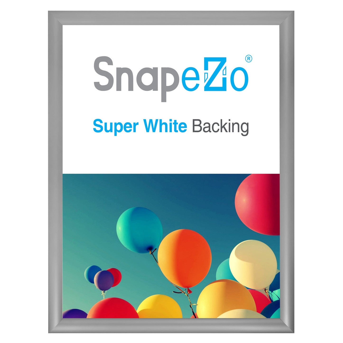 21x27 Silver SnapeZo® Snap Frame - 1.2" Profile