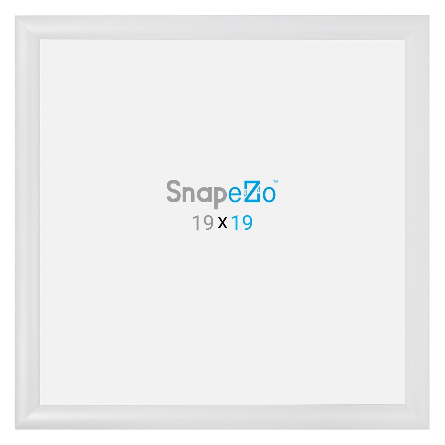 19x19 White SnapeZo® Snap Frame - 1.2" Profile