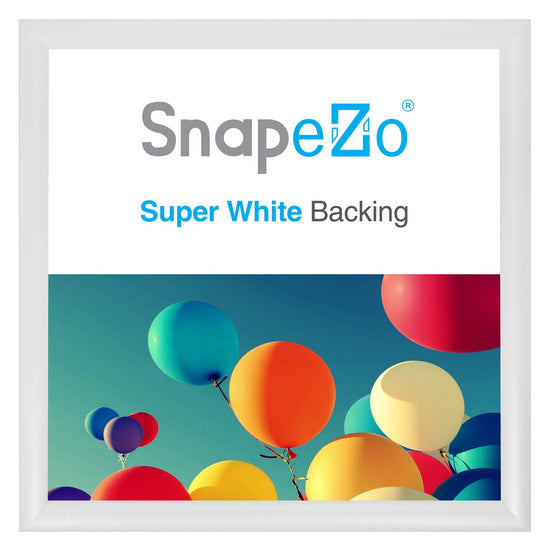 19x19 White SnapeZo® Snap Frame - 1.2" Profile