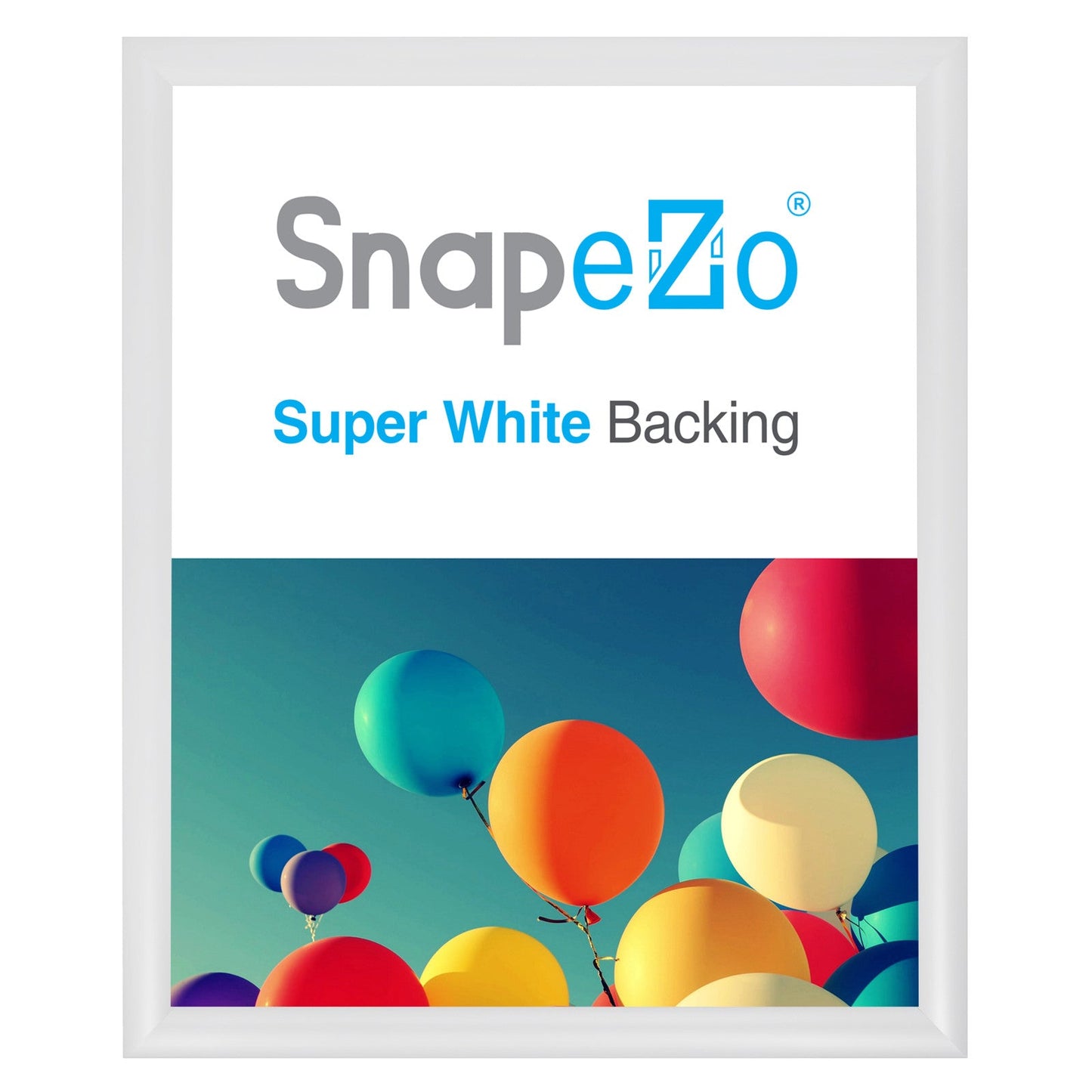 17x20 White SnapeZo® Snap Frame - 1.2" Profile