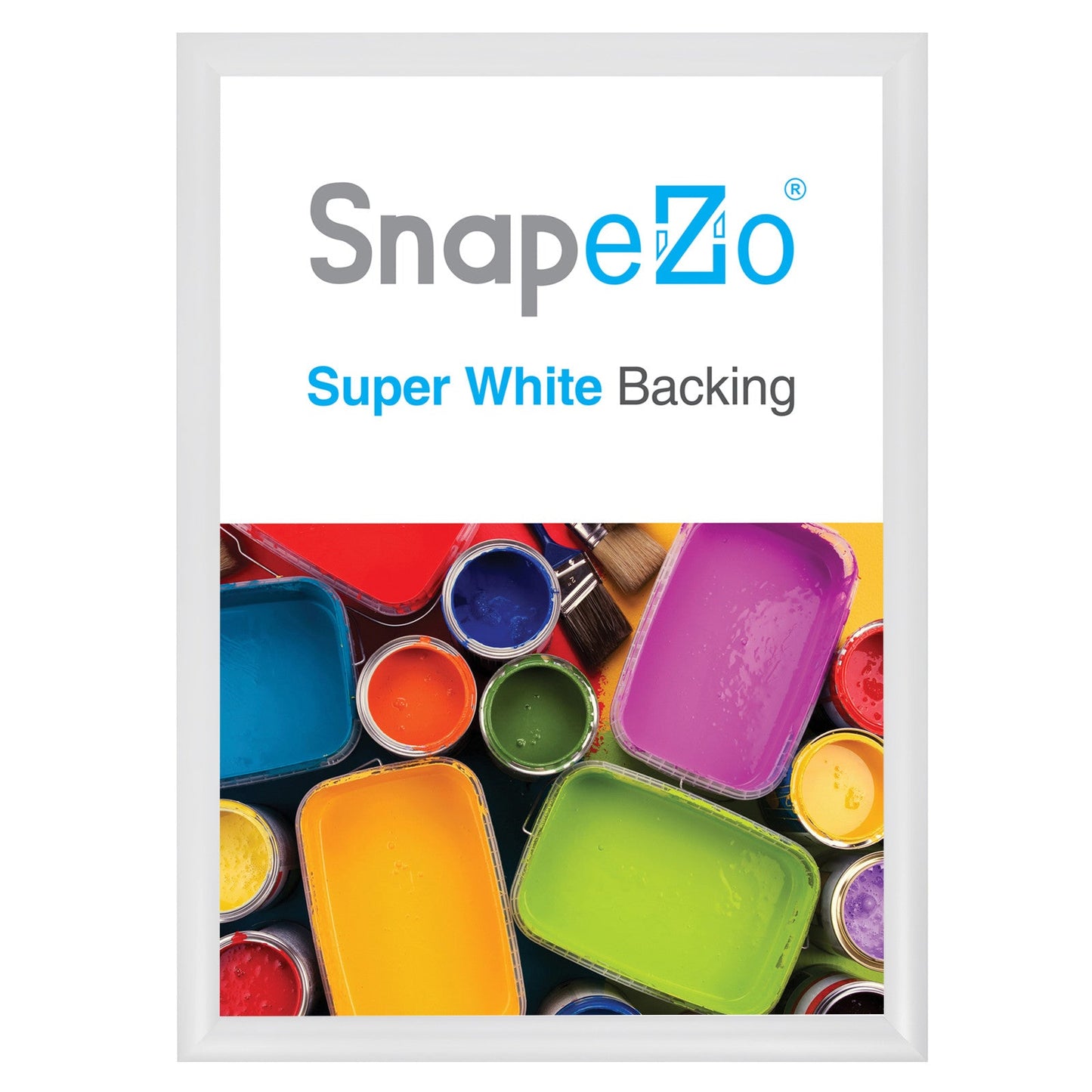 A3 White SnapeZo® Snap Frame - 1.2" Profile