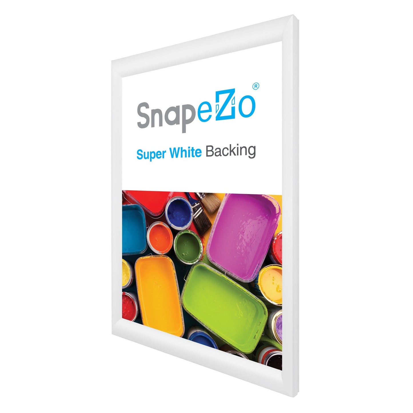 19x28 White SnapeZo® Snap Frame - 1.2" Profile