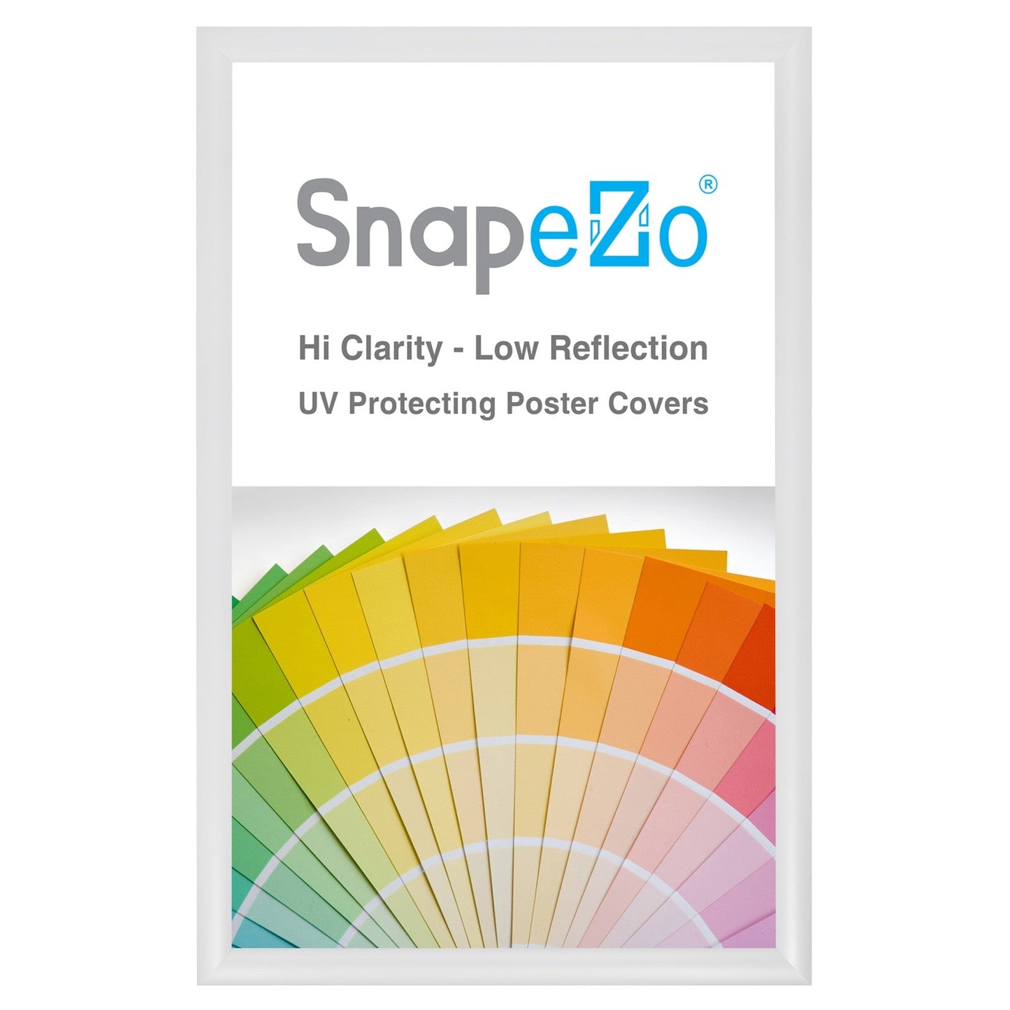 19x30 White SnapeZo® Snap Frame - 1.2" Profile