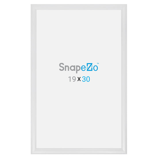 19x30 White SnapeZo® Snap Frame - 1.2" Profile