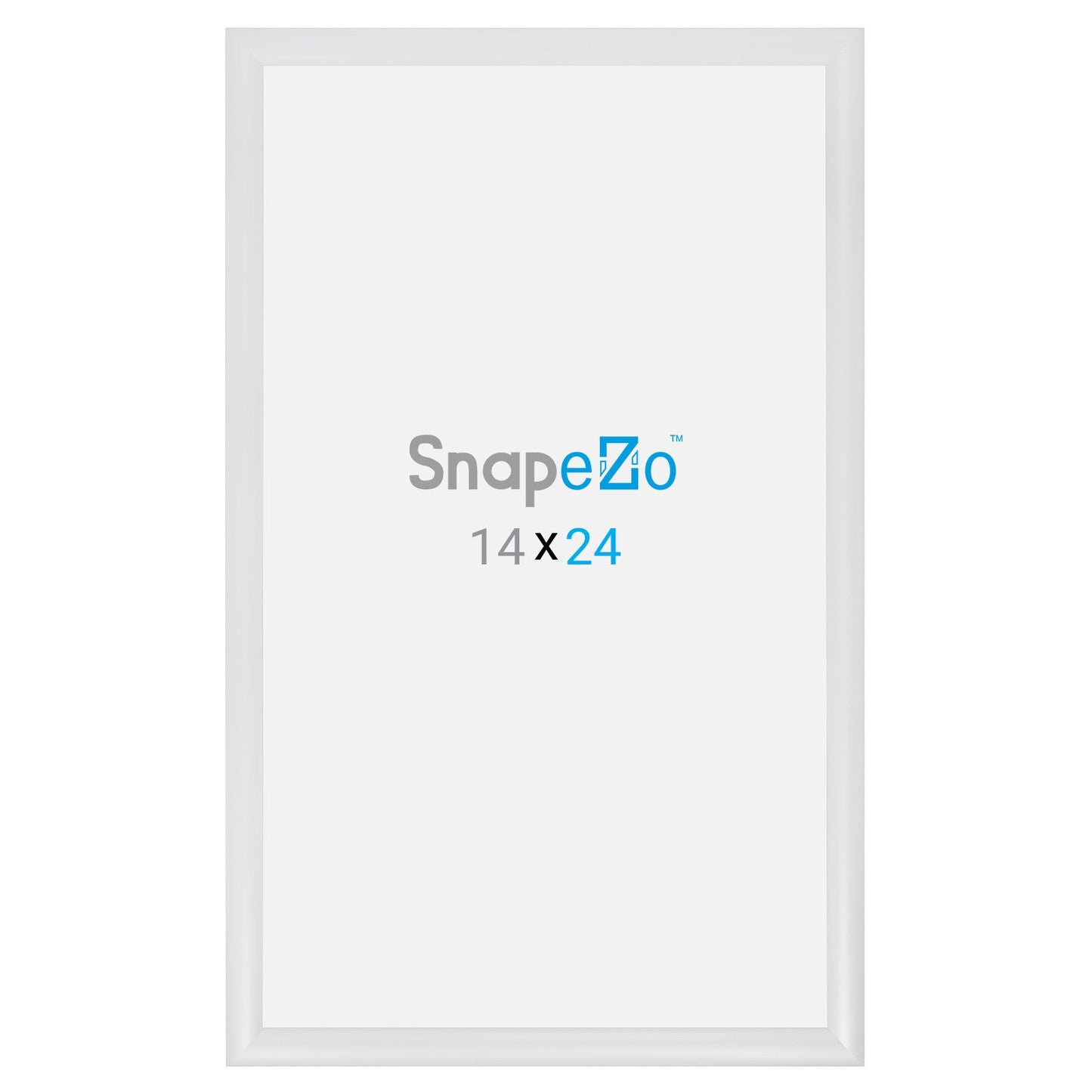 14x24 White SnapeZo® Snap Frame - 1.2" Profile