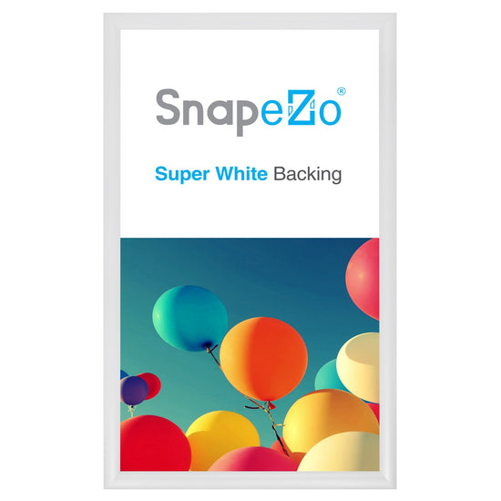 13x22 White SnapeZo® Snap Frame - 1.2" Profile