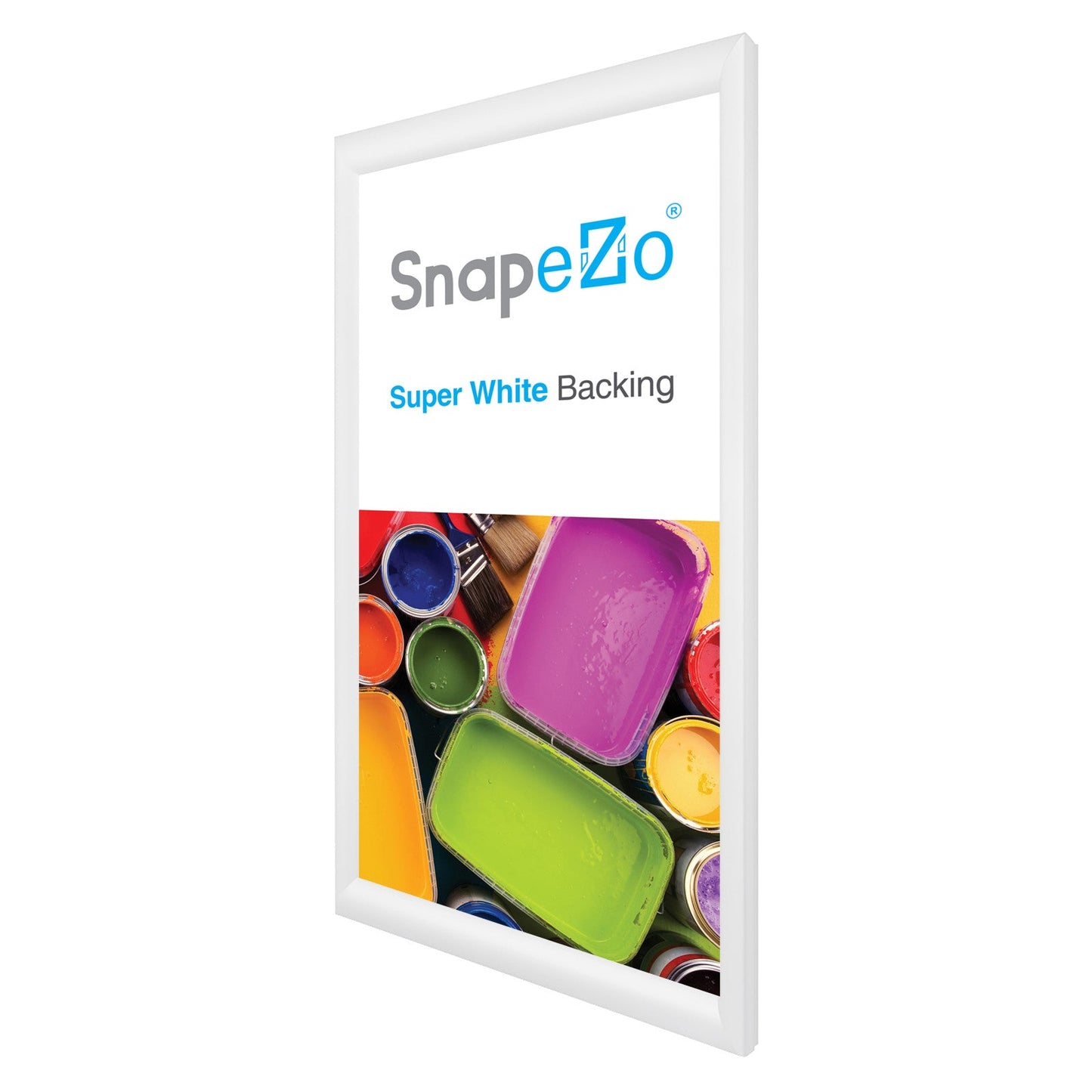 15x30 White SnapeZo® Snap Frame - 1.2" Profile