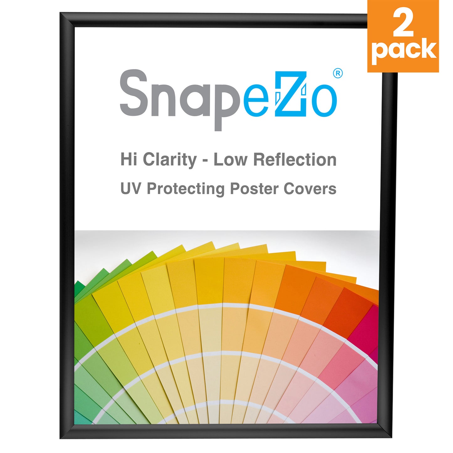 Twin-Pack of Snapezo® Black 18x24 Poster Frame - 1" Profile