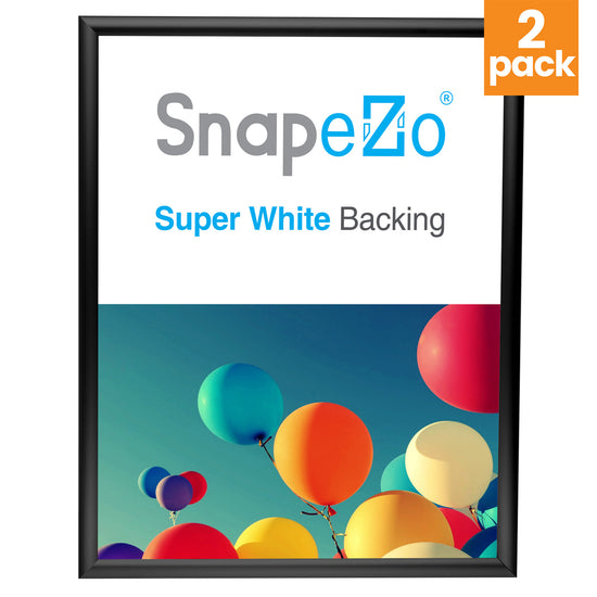 Twin-Pack of Snapezo® Black 22x28 Poster Frame - 1" Profile