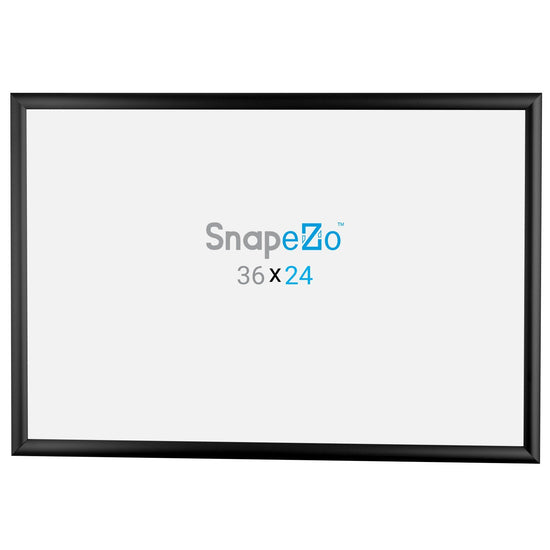 Black movie poster SnapeZo® frame poster size 24X36 - 1 inch profile