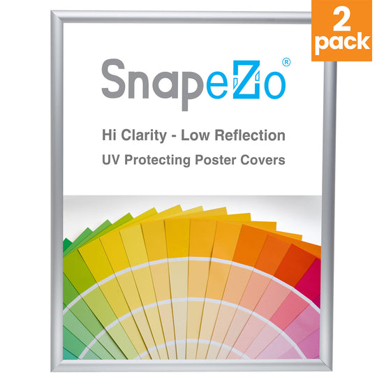 Twin-Pack of Snapezo® Silver 18x24 Poster Frame - 1" Profile