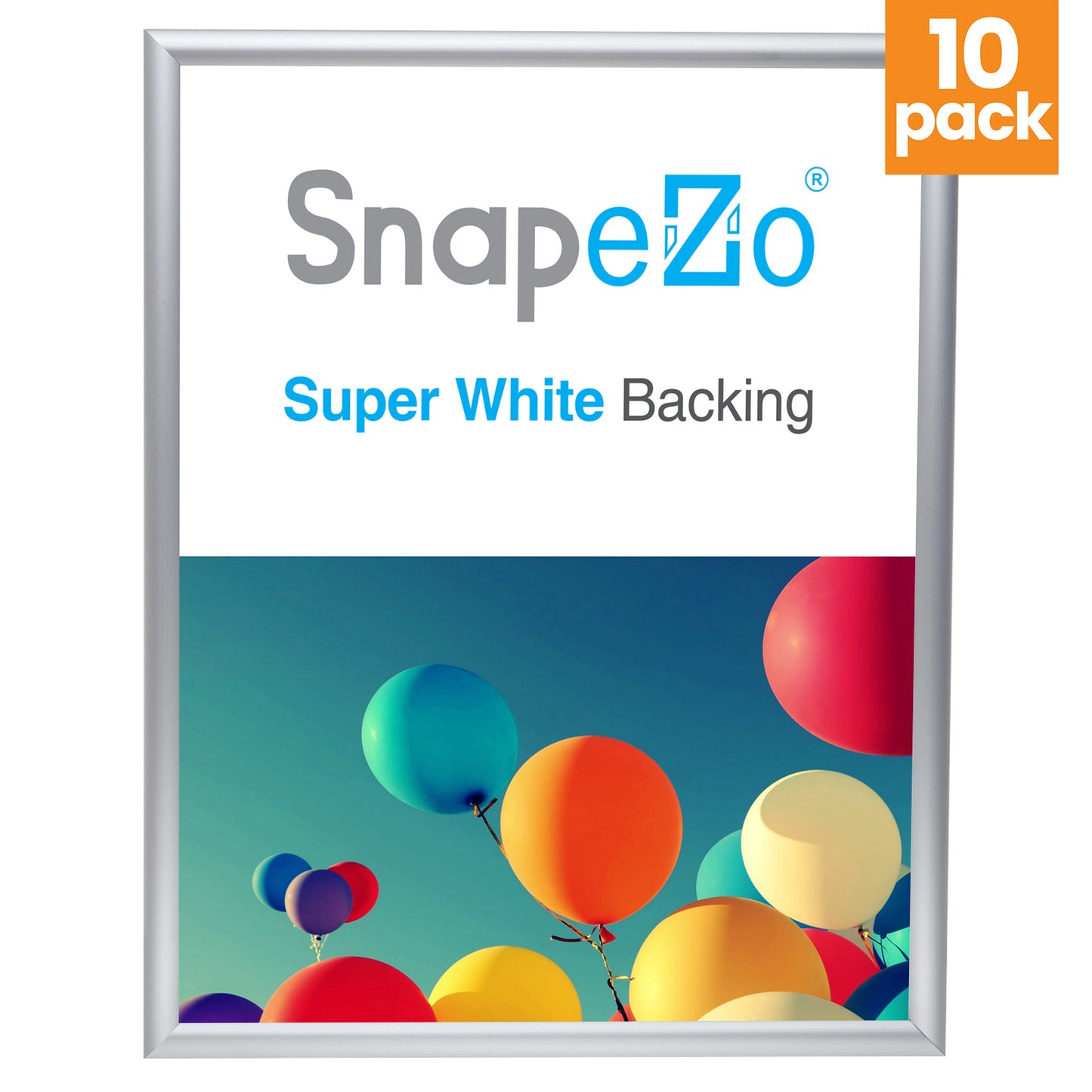 10 Case Pack of Snapezo® of Silver 18x24 Poster Frame - 1" Profile