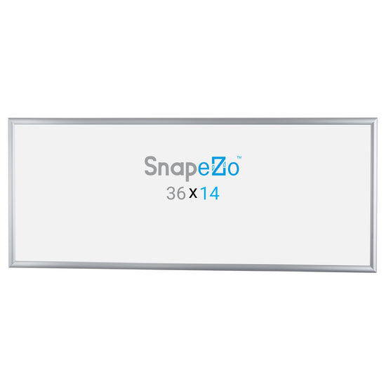 10 Case Pack of Snapezo® of Silver 14x36 Poster Frame - 1" Profile