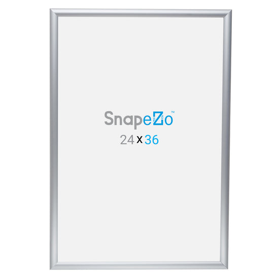 Load image into Gallery viewer, Twin-Pack of Snapezo® Silver 24x36 Movie Poster Frame - 1&amp;quot; Profile
