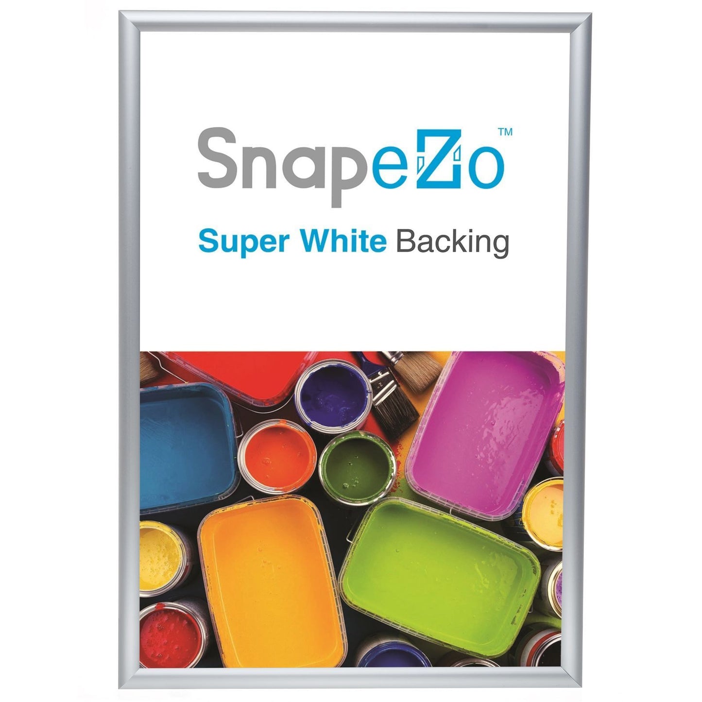 Silver SnapeZo® snap frame poster size 25.75X31.75 - 1 inch profile
