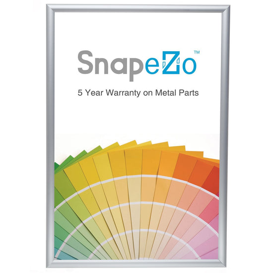 Load image into Gallery viewer, Brushed silver SnapeZo® snap frame poster size 22X28 - 1 inch profile
