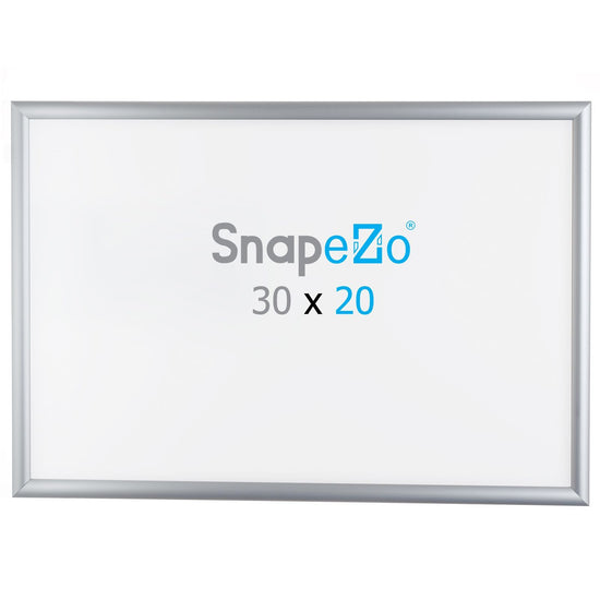 Load image into Gallery viewer, Brushed silver SnapeZo® snap frame poster size 20X30 - 1 inch profile
