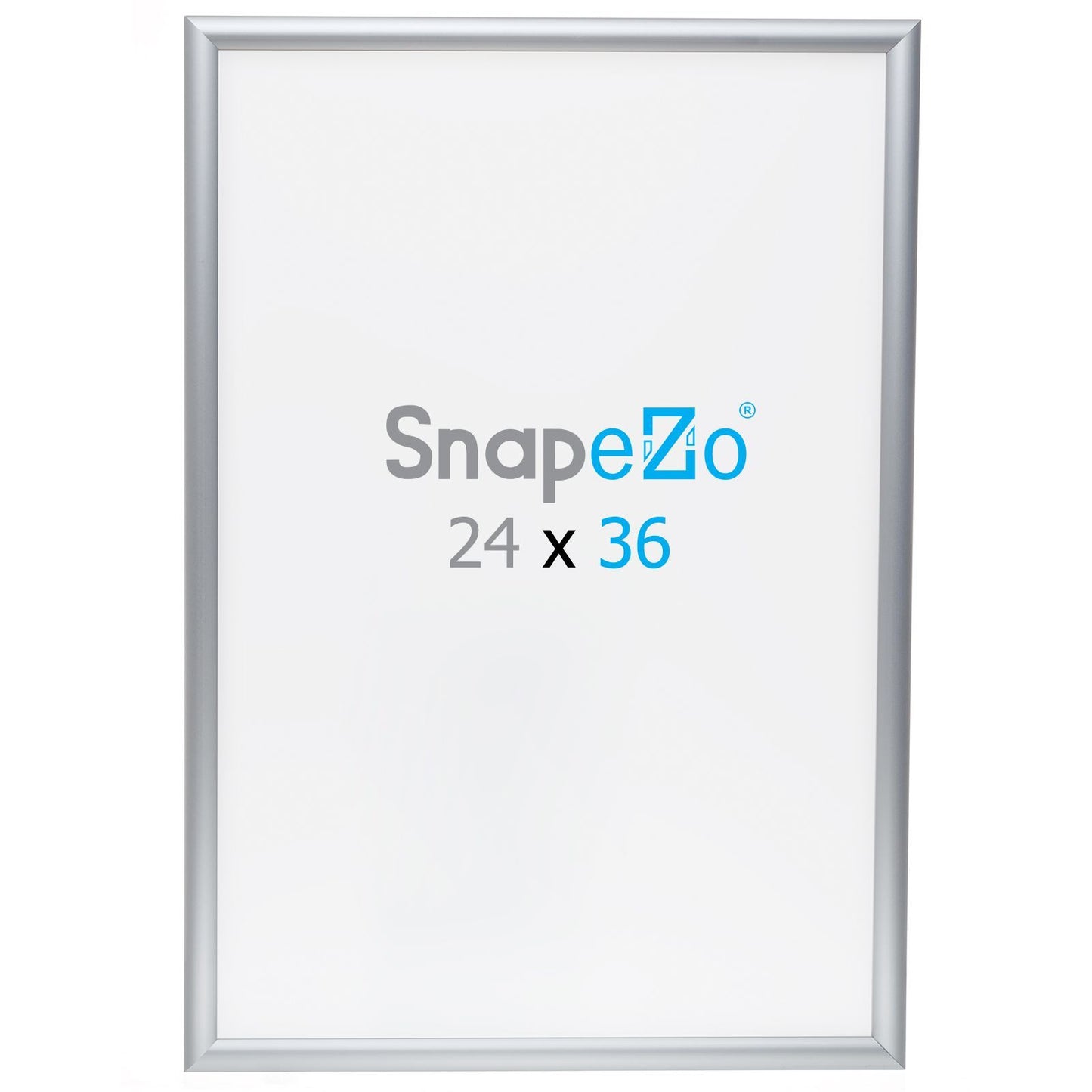 Load image into Gallery viewer, 24x36 Brushed Silver SnapeZo® Snap Frame - 1 Inch Profile
