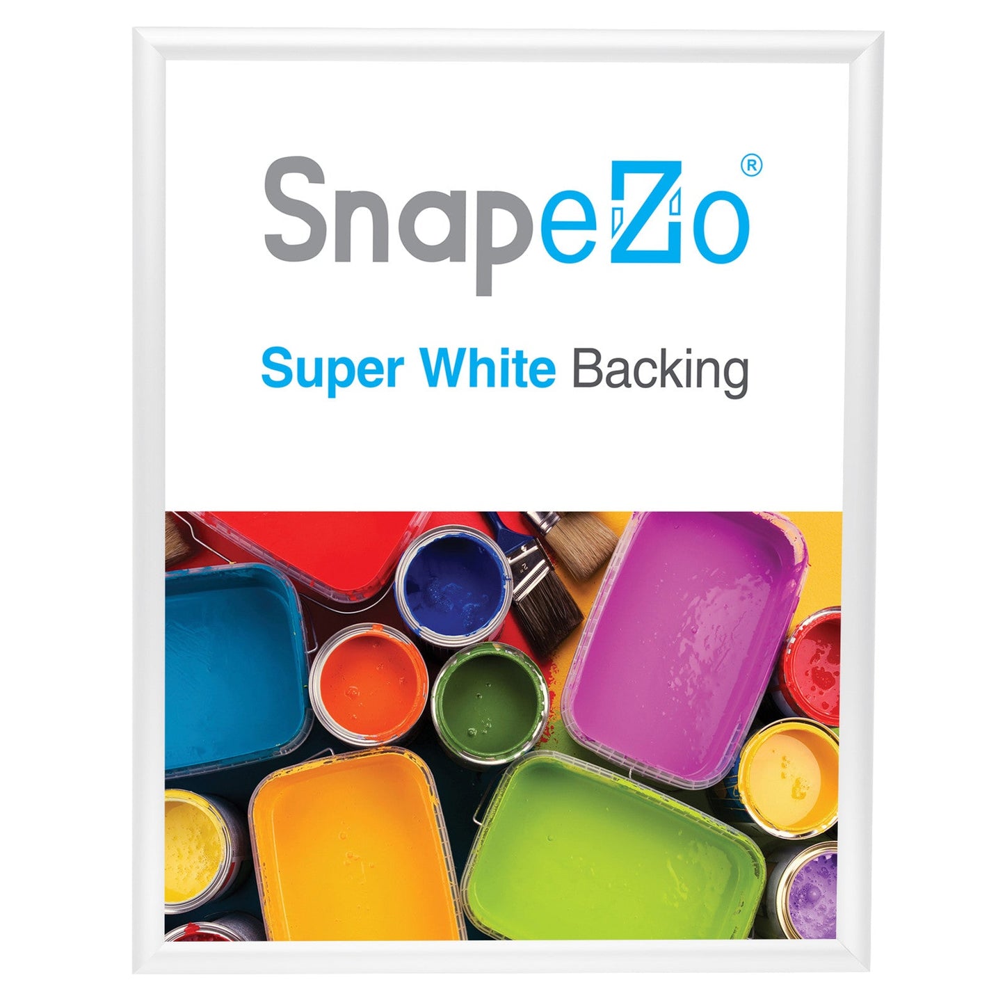 22x28 White SnapeZo® Snap Frame - 1" Profile