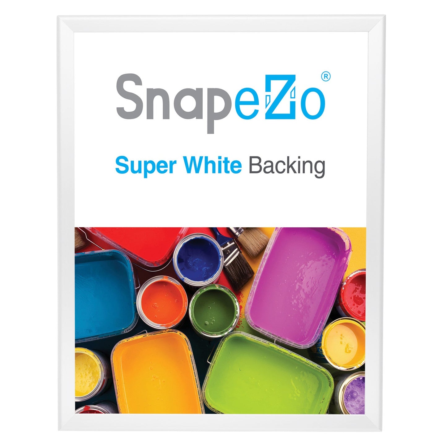 18x24 White SnapeZo® Snap Frame - 1.25" Profile